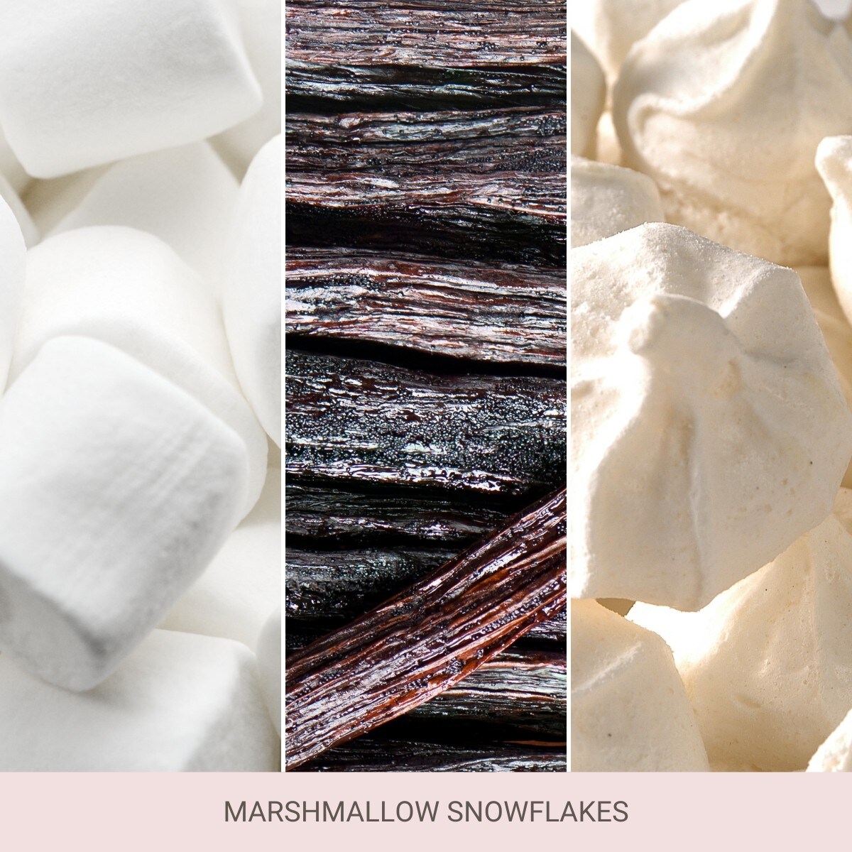 HI Świeca średnia MARSHMALLOW SNOWFLAKES