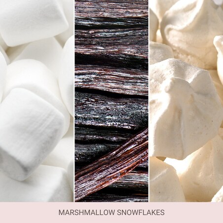 HI Świeca średnia MARSHMALLOW SNOWFLAKES