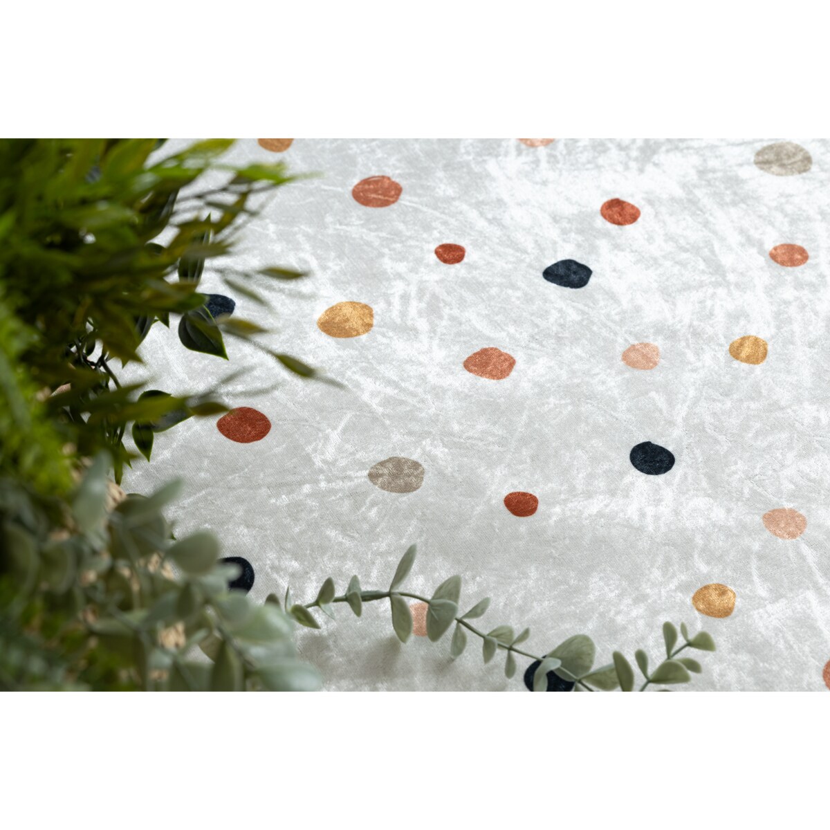 Dywan do prania BAMBINO 47890 koło Kropki koło 120 cm