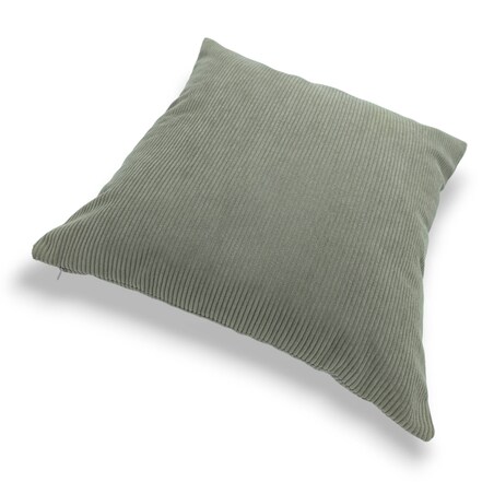 Szałwiowa sztruksowa poduszka dekoracyjna 50x50 Iga szara zieleń