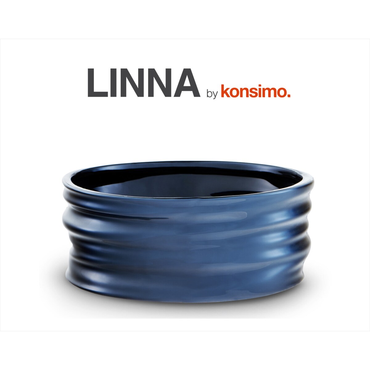 Konsimo LINNA Misa dekoracyjna, granatowy/połysk