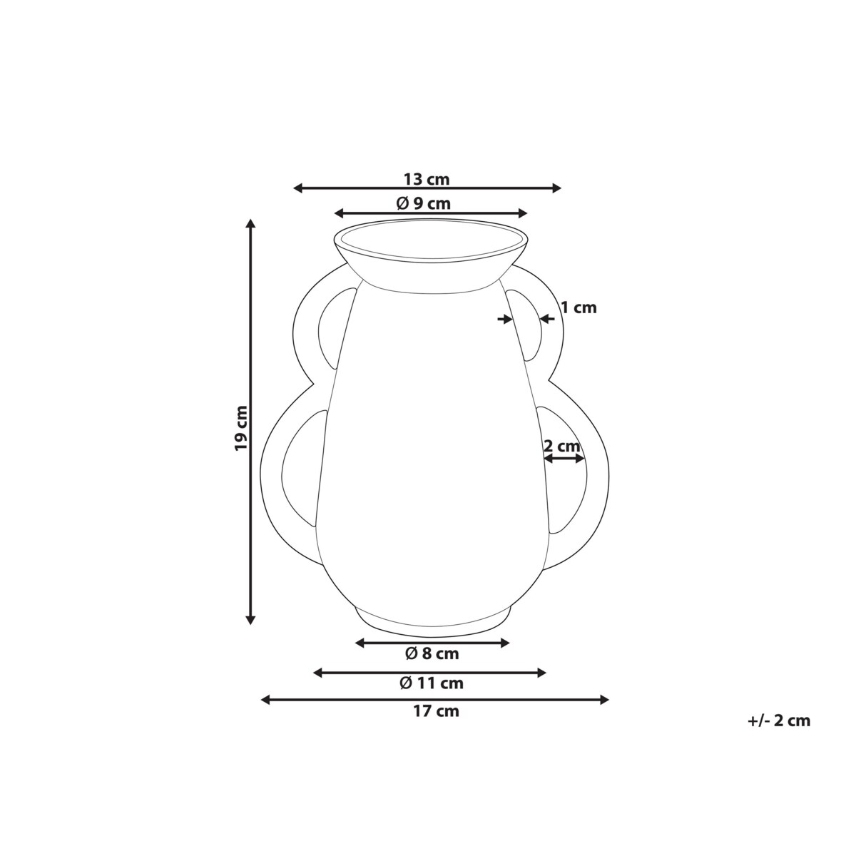 Wazon na kwiaty ceramiczny biały KOROPI