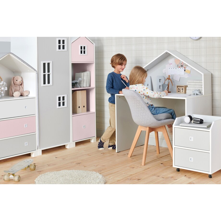 KONSIMO MIRUM Kontenerek na kółkach w kształcie domku dla dziecka