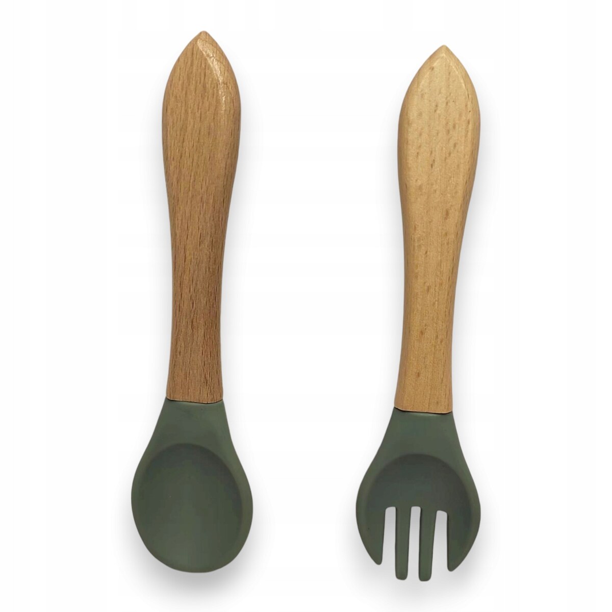 Miseczka z przyssawką silikonowa dla dziecka na przekąski łyżka widelec BLW