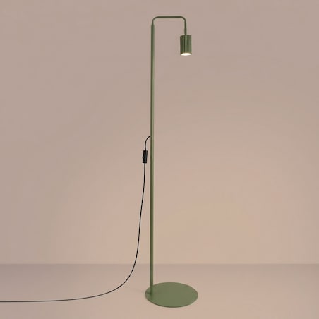 Lampa podłogowa KARBON 1 zielona oliwka
