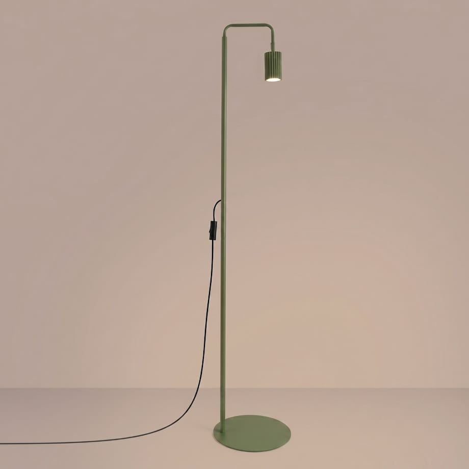 Lampa podłogowa KARBON 1 zielona oliwka