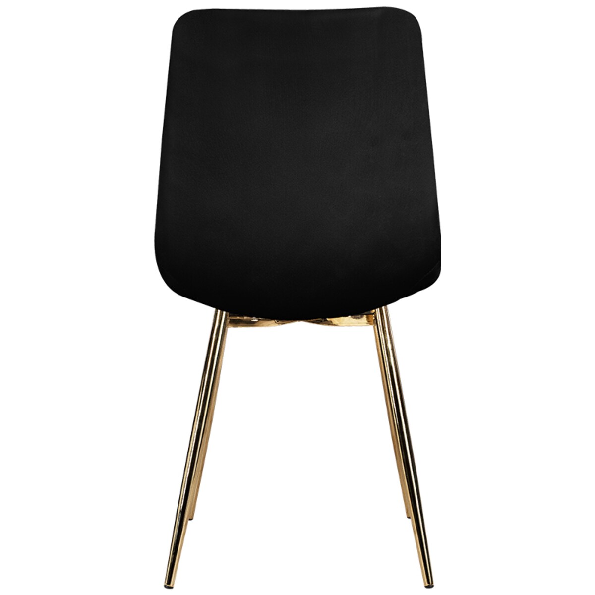 Krzesło tapicerowane czarne welurowe pikowane nowoczesne złote nogi