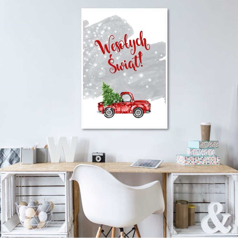 Poster Story, Plakat, Obraz - Wesołych Świąt, wymiary 30 x 42 cm