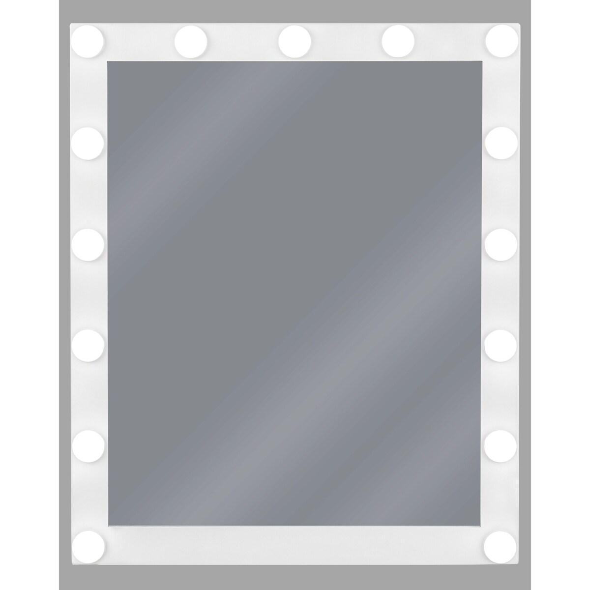 Metalowe lustro ścienne LED 50 x 60 cm białe ODENAS