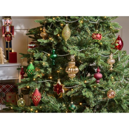 Zestaw 70 bombek TWINKLE Szkło Czerwony/ zielony