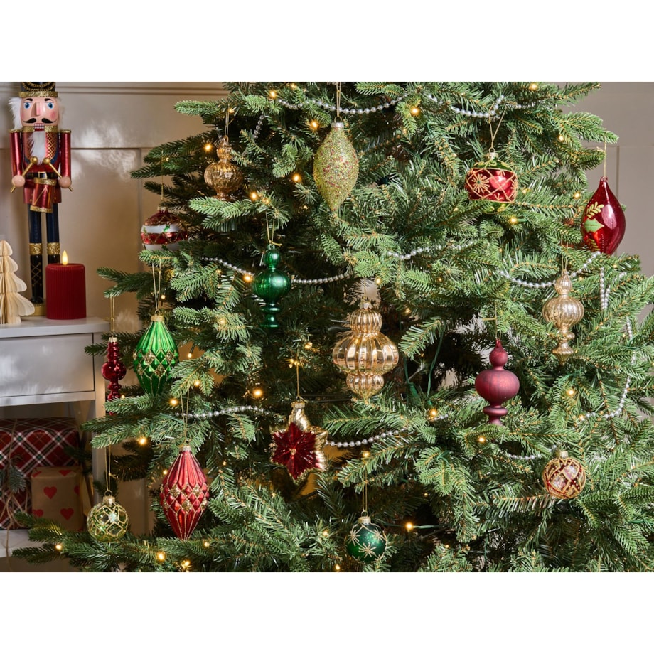 Zestaw 70 bombek TWINKLE Szkło Czerwony/ zielony