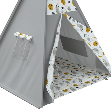 Mata do tipi, biało-szara, 110x110, Magic Collection