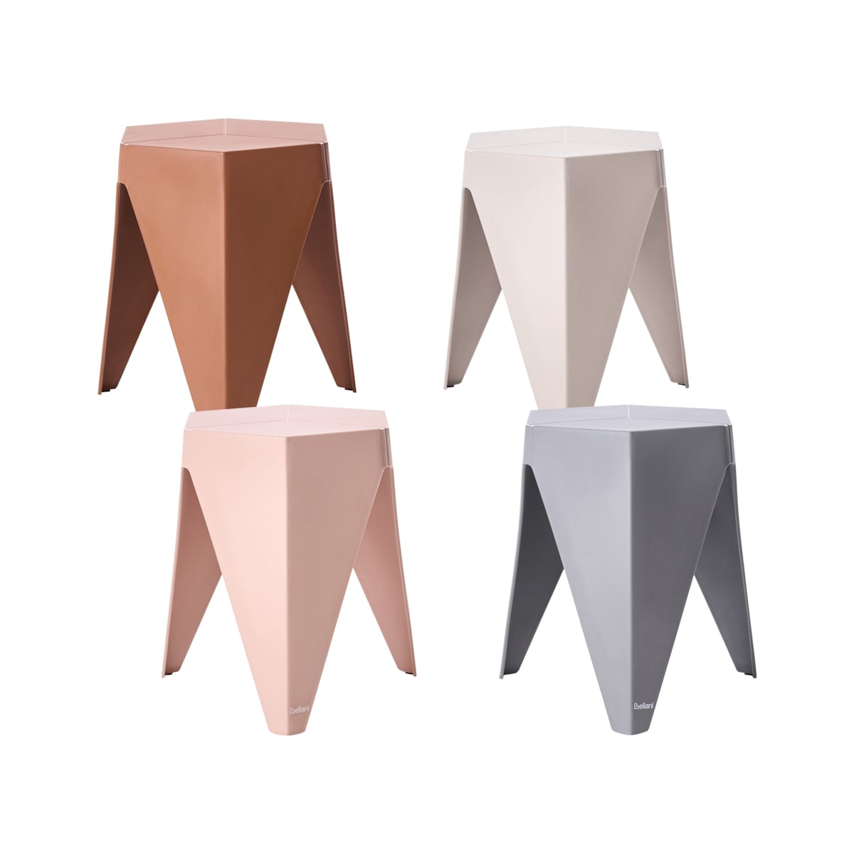 Zestaw 4 stołków ogrodowych KARAVOS Kolorowy