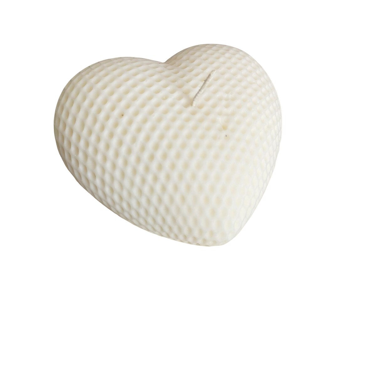 Świeca ekologiczna sojowa dekoracyjna "Sweet Heart" 98x40mm biała