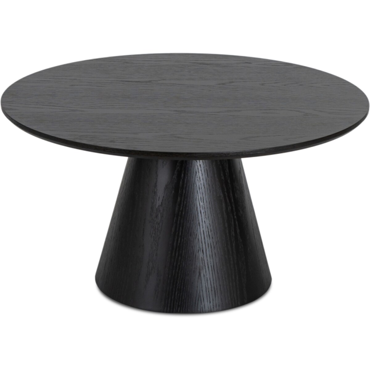 Stolik Kawowy Okrągły Czarny Duży Nowoczesny Okrągła Ława CASSANDER MAX