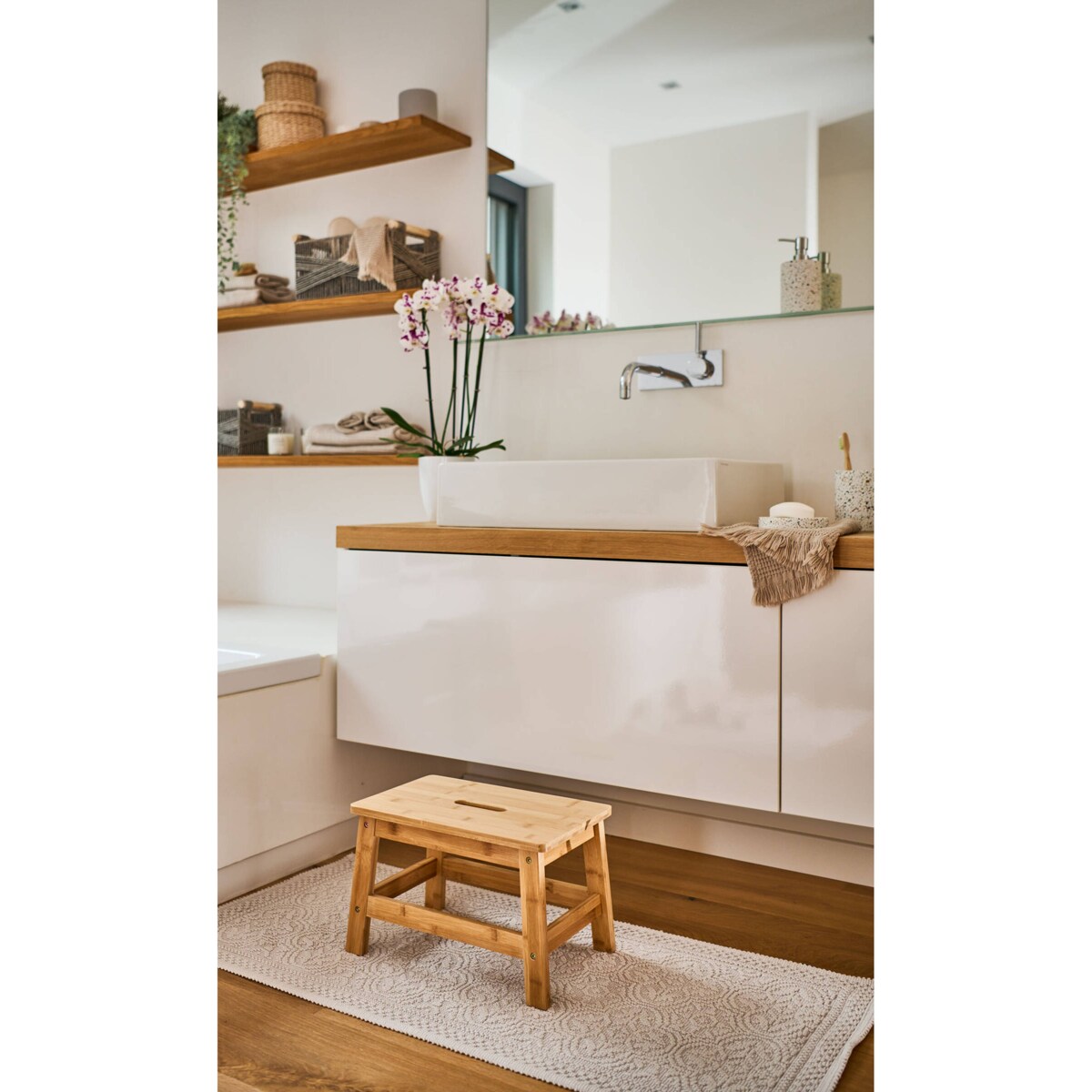 Stopień bambusowy, 38,5 x 26 x 25 cm