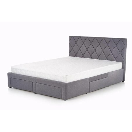 Łóżko BETINA 160x200 szare z szufladami