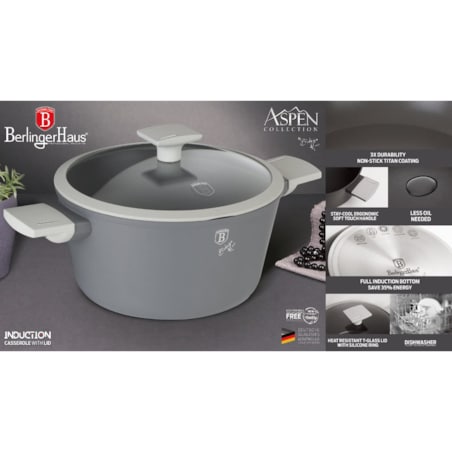 Garnek 28cm 6,1L z powłoką tytanową Aspen Berlinger Haus BH-7068