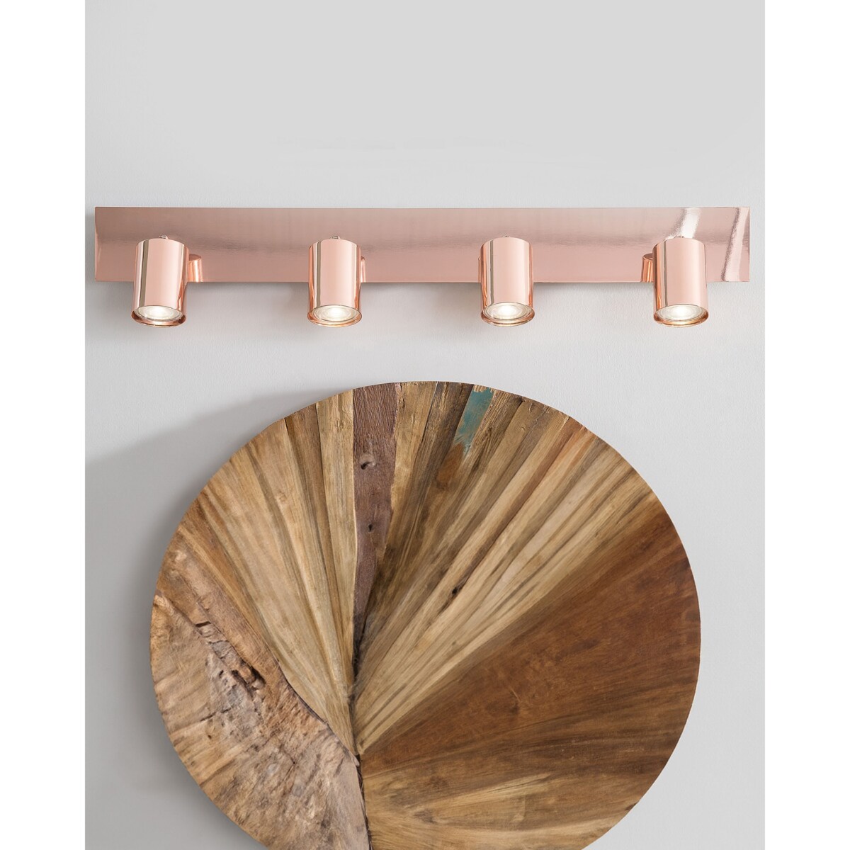 Lampa spot 4-punktowa TIGRIS Miedziany Metal Regulowana
