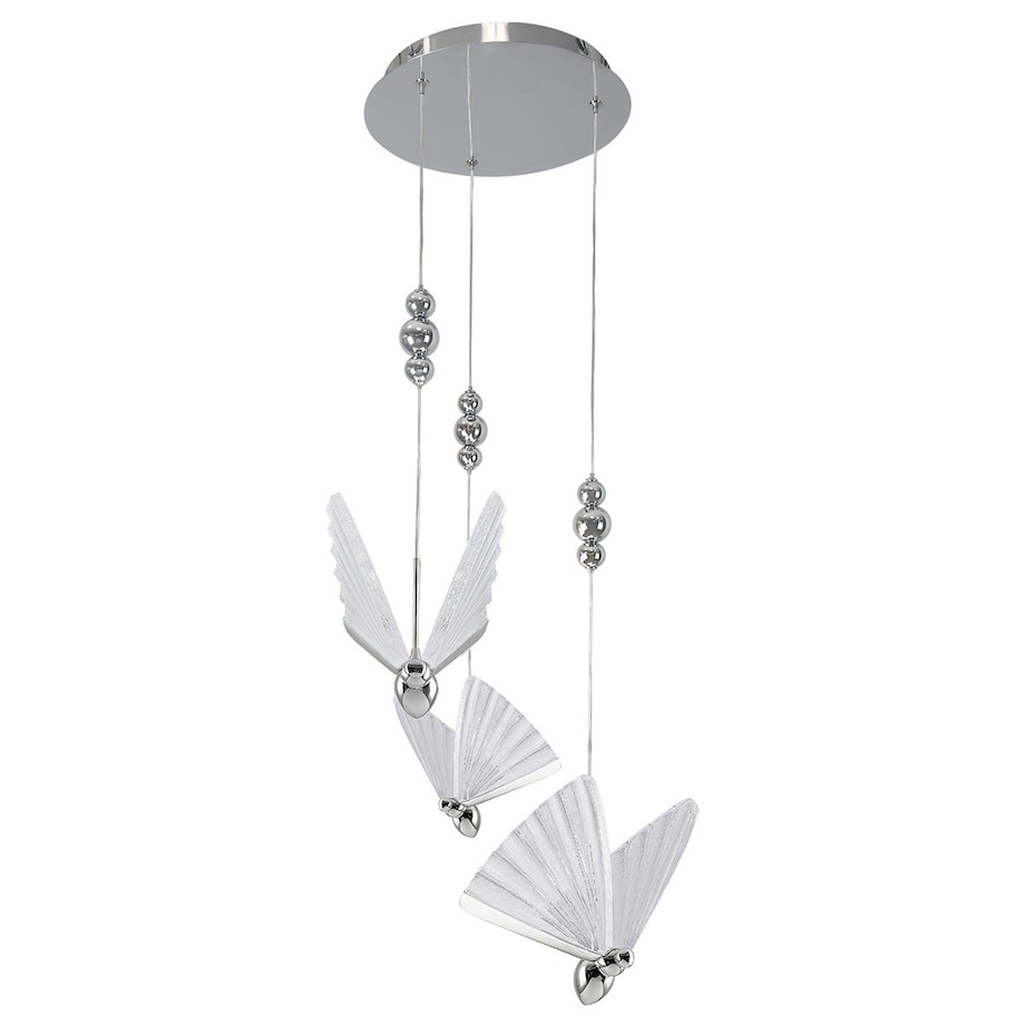 Lampa sufitowa wisząca Light Prestige Mariposa chrom LED CCT 3000, 4000, 6000 (regulowana) 1 szt.