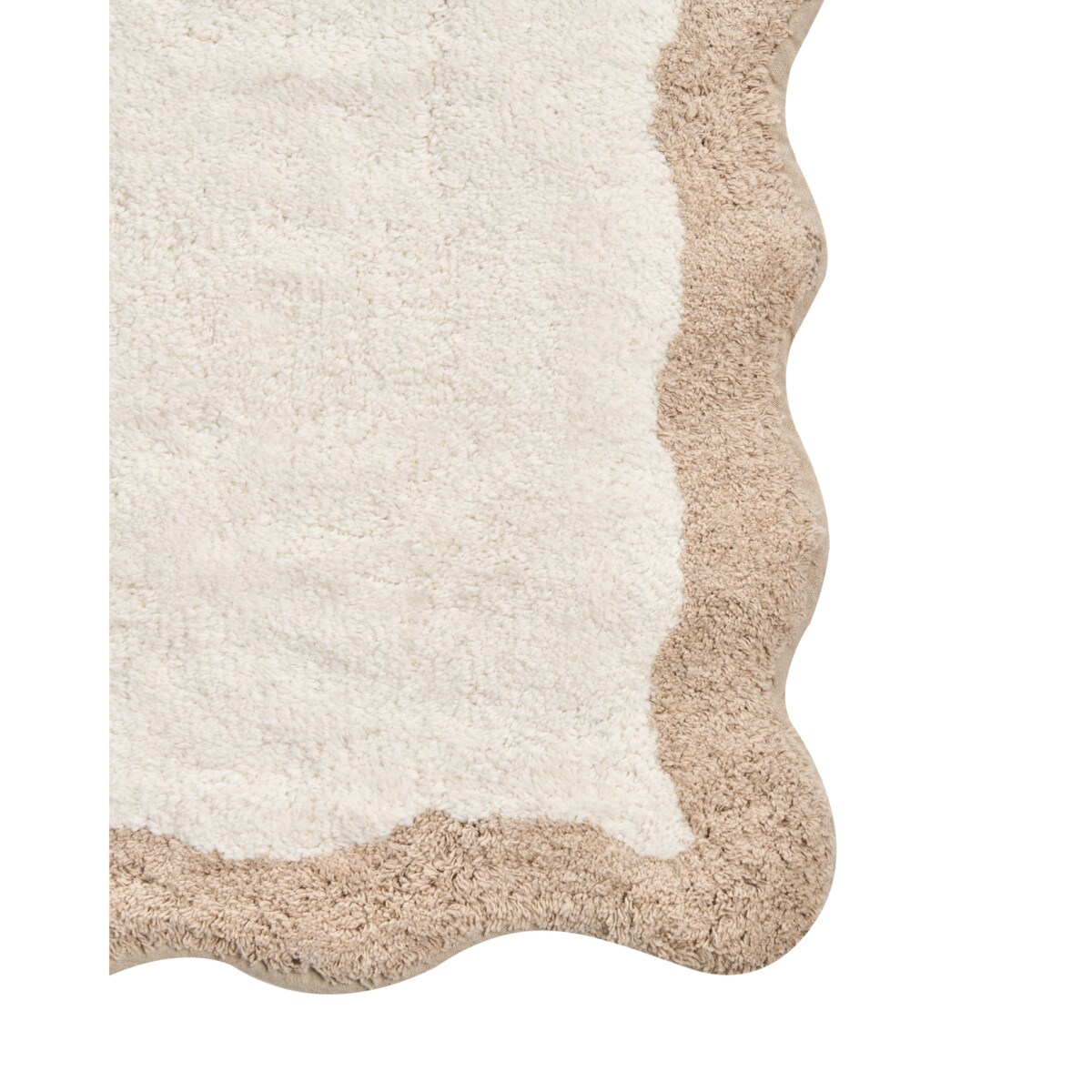 Dywanik łazienkowy NANGAL Brązowy/ beżowy 60 x 90 cm Bawełna