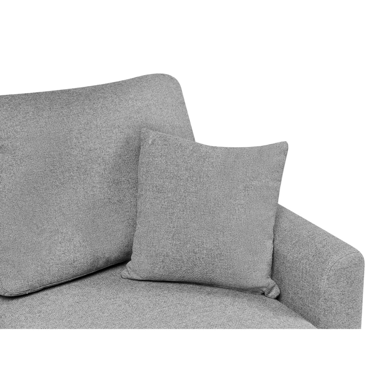 Narożnik rozkładany NASSJO Len syntetyczny Szary dla 3 osób Lewostronny