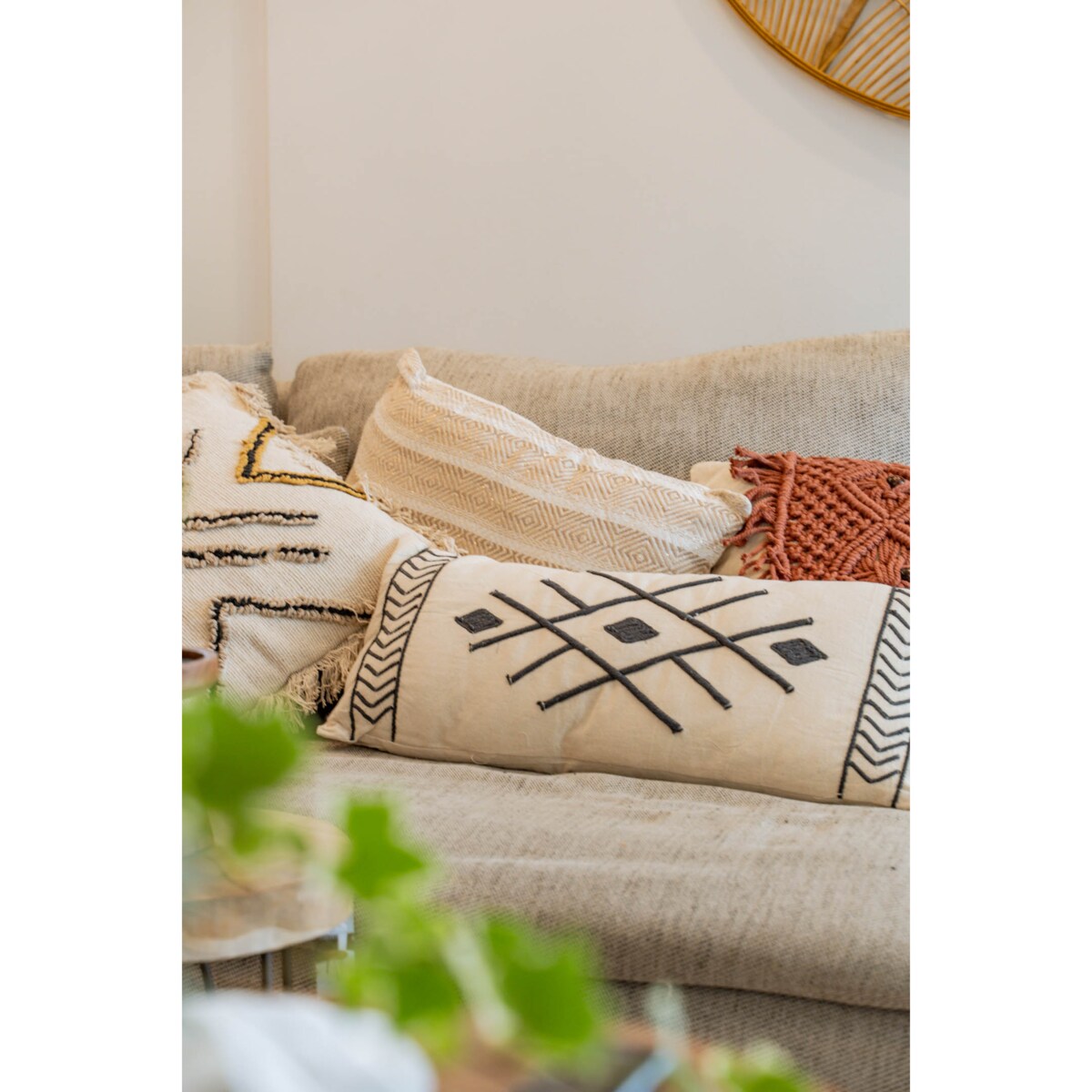 Poduszka dekoracyjna podłużna Loft, bawełniana, 25 x 58 cm