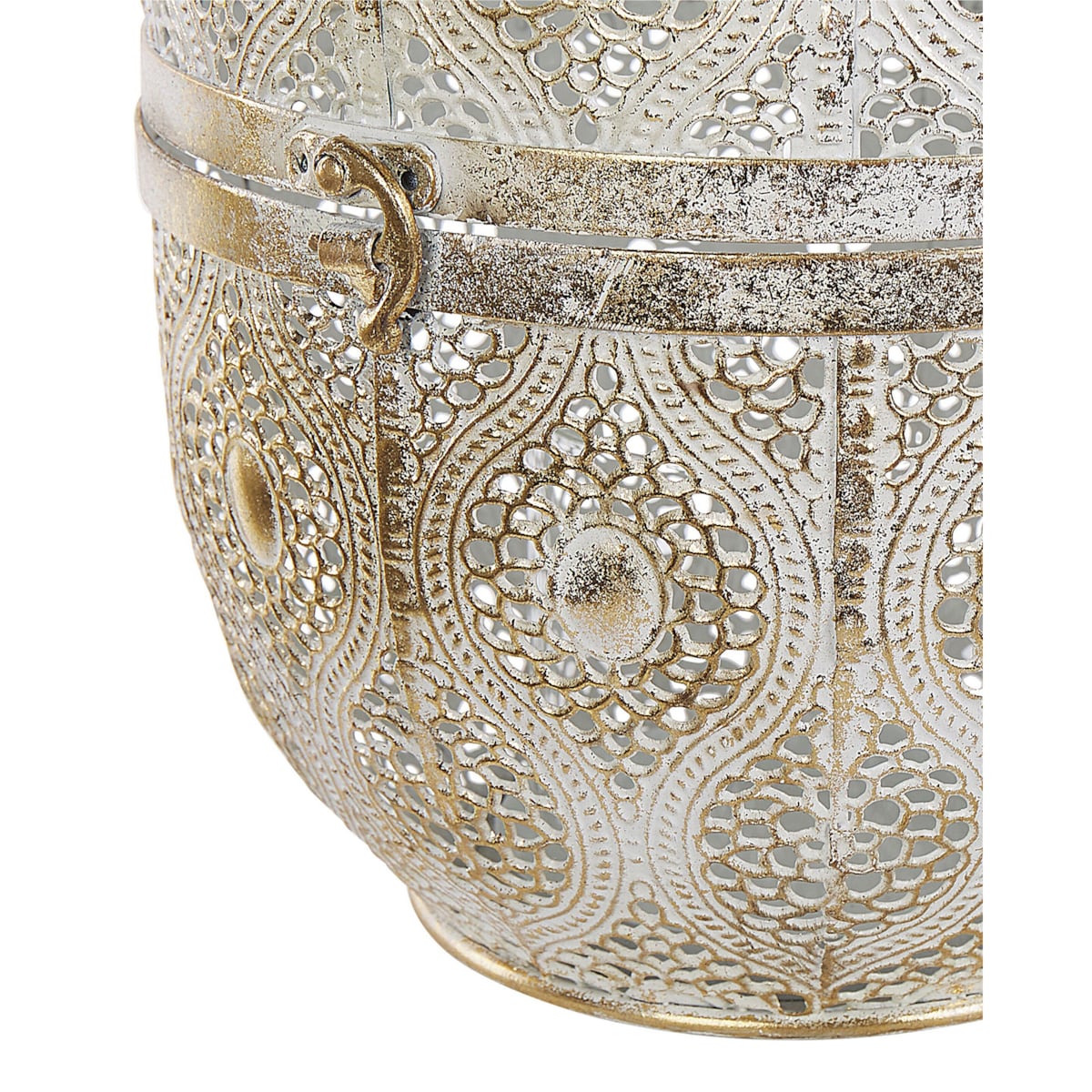 Lampion AMORGOS Metal 34 cm Złoty