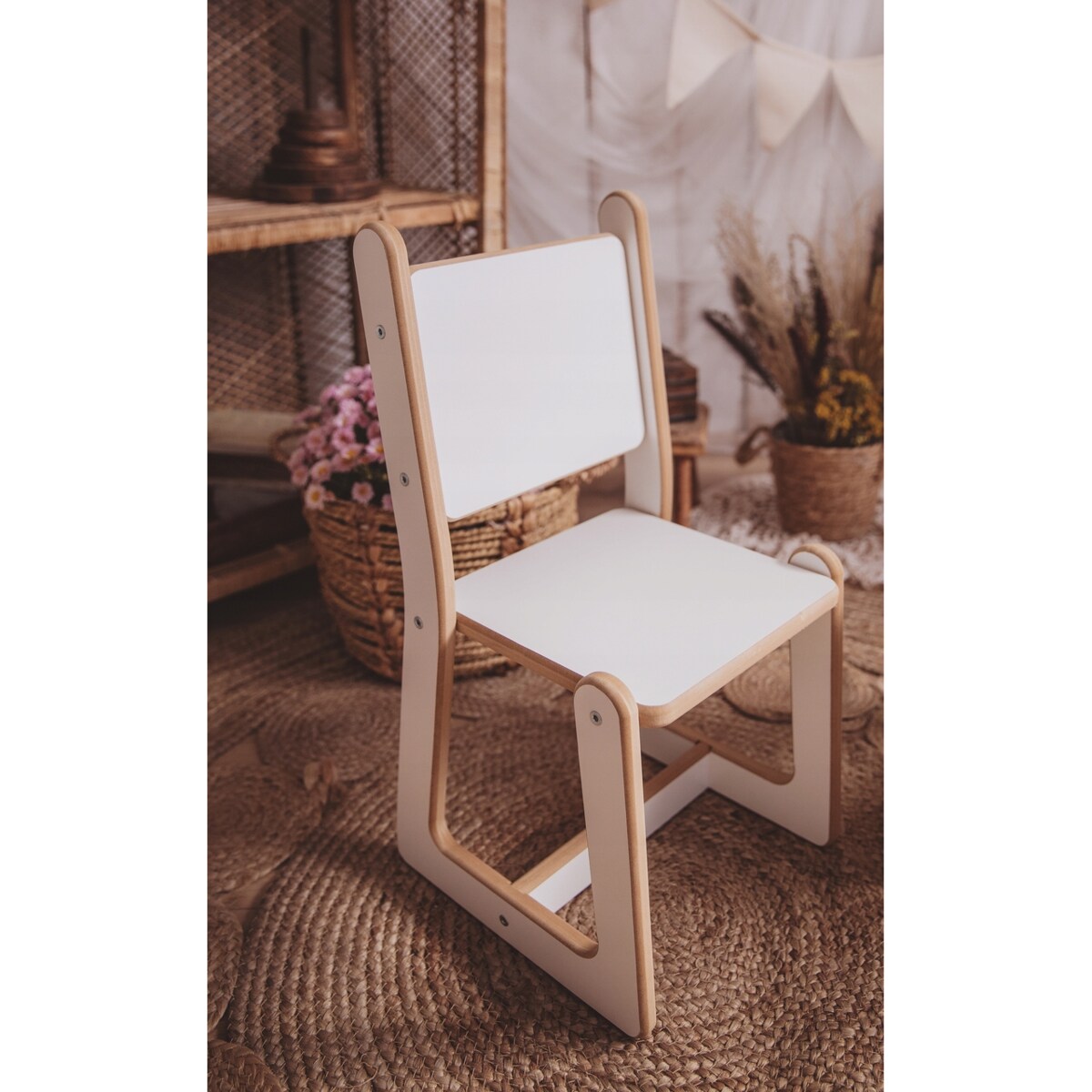 Krzesełko krzesło dla dzieci DREWNIANE dziecięce CERTYFIKOWANE