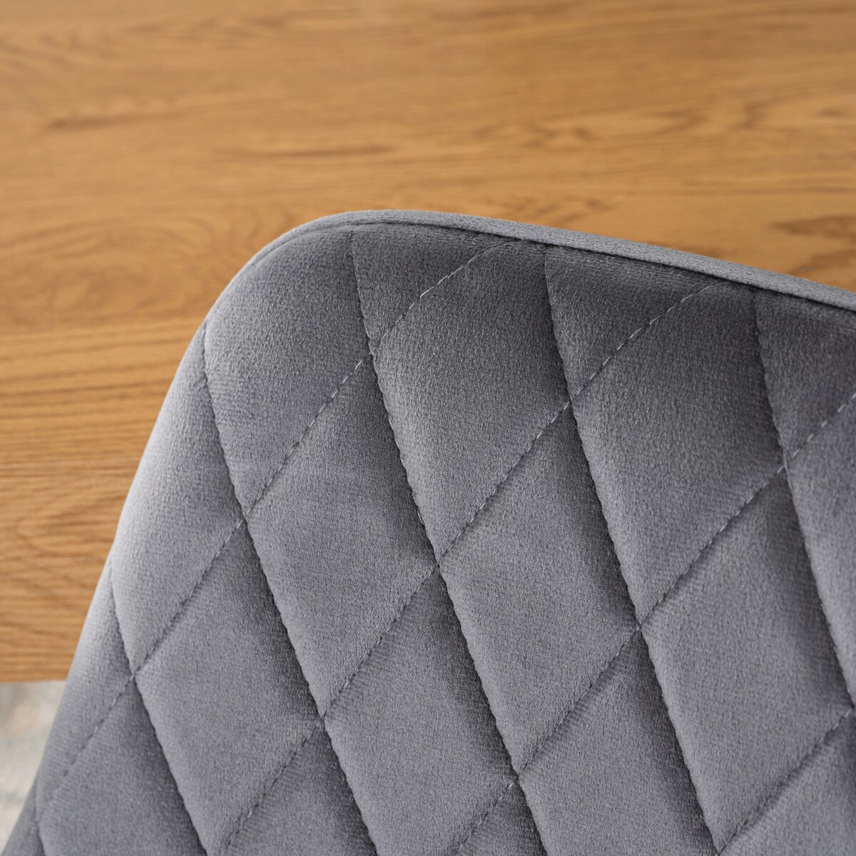 Krzesło Tapicerowane Welurowe Do Salonu Jadalni Kuchenne Szary BRESSO