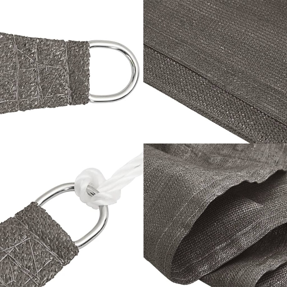 vidaXL Żagiel przeciwsłoneczny, 160 g/m², antracytowy, 2x5 m, HDPE