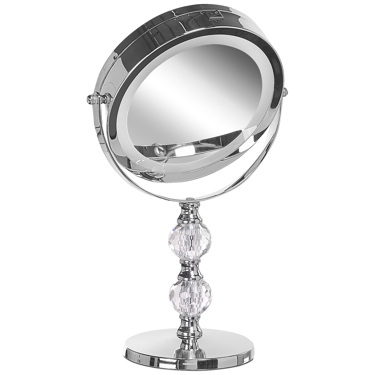 Lusterko kosmetyczne LED ø 18 cm srebrne CLAIRA