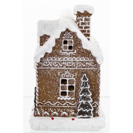 Domek z piernika lukrowany LED 15,5x12,5x6 cm CIOCCOLATO