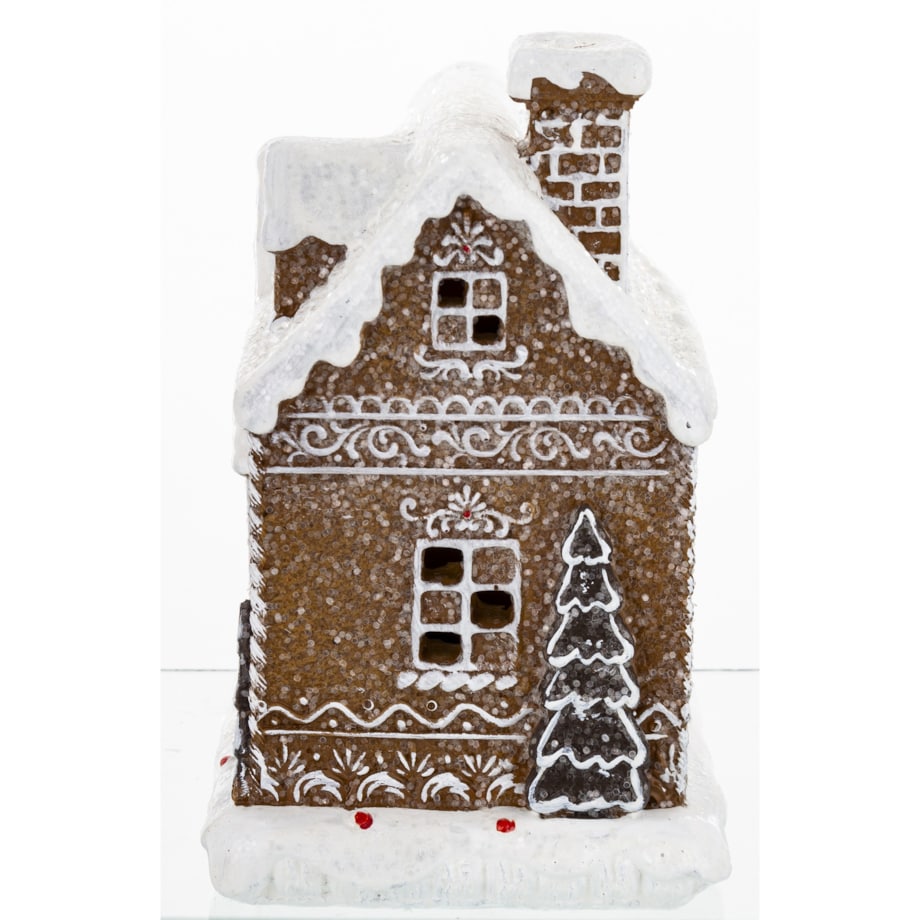 Domek z piernika lukrowany LED 15,5x12,5x6 cm CIOCCOLATO