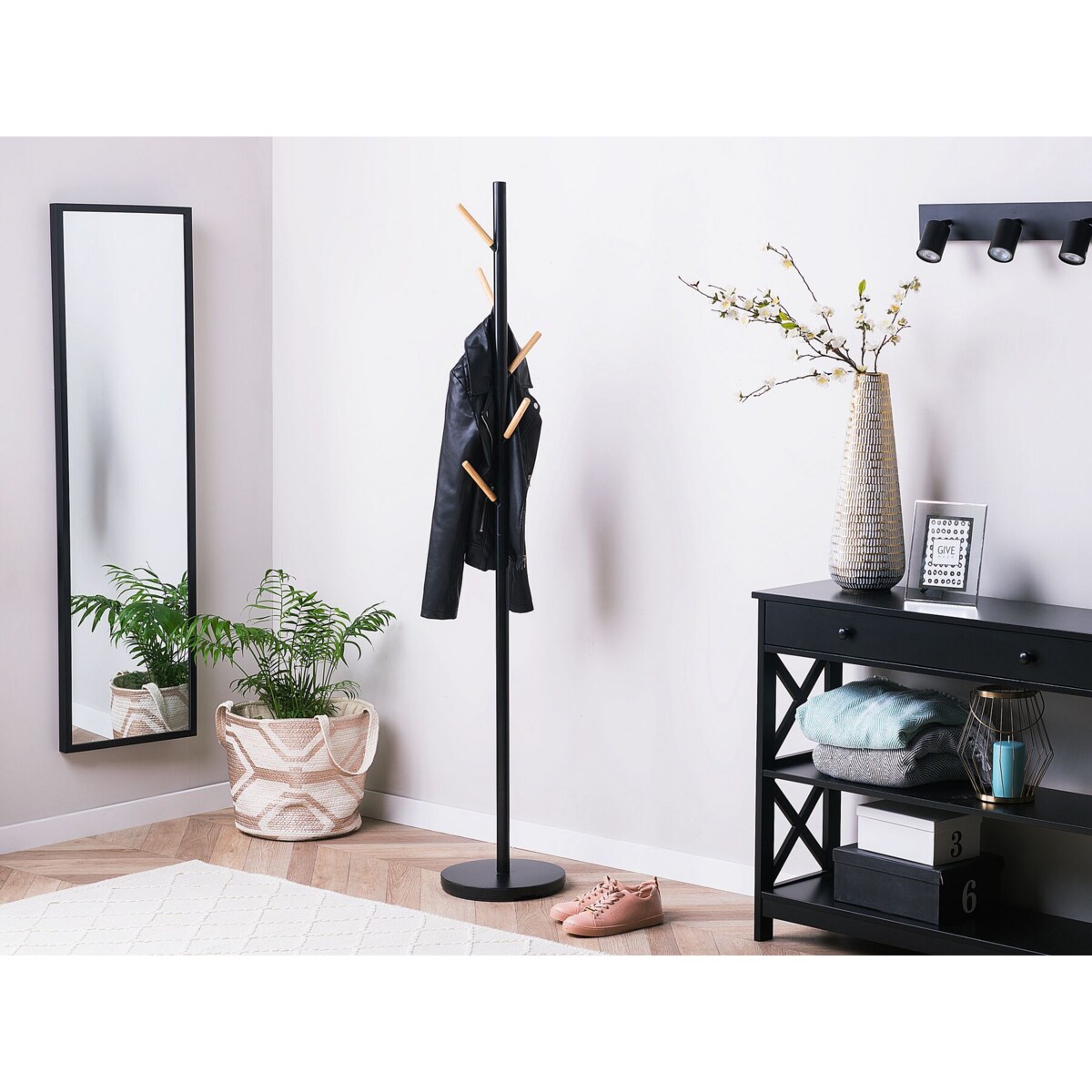 Wieszak stojący czarny ALBIN