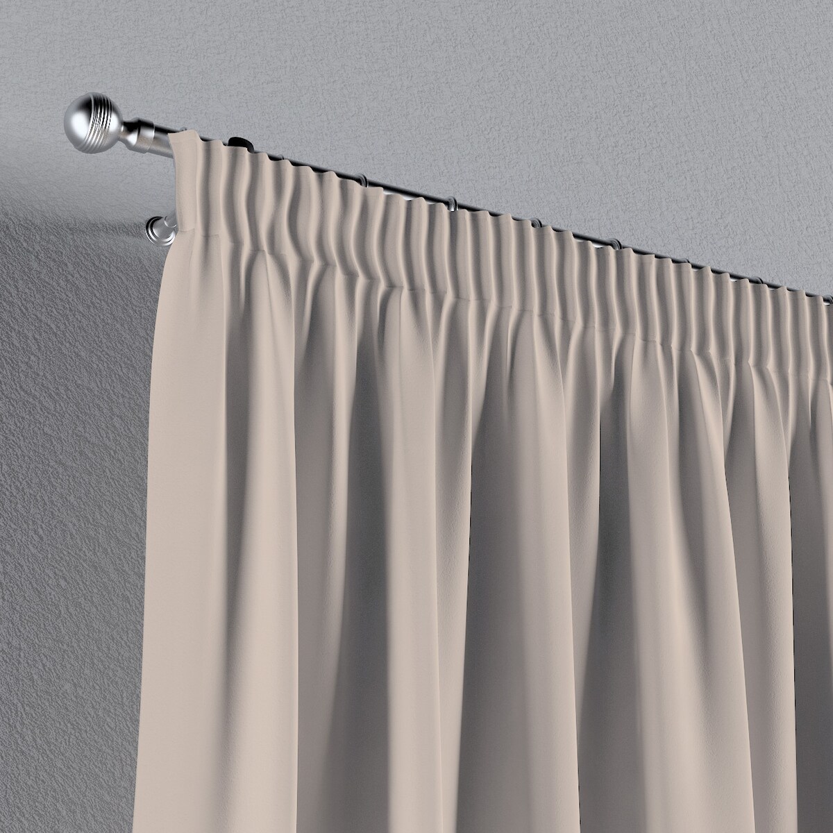 Zasłona na taśmie marszczącej 1 szt. 130x245 jasnobeżowy