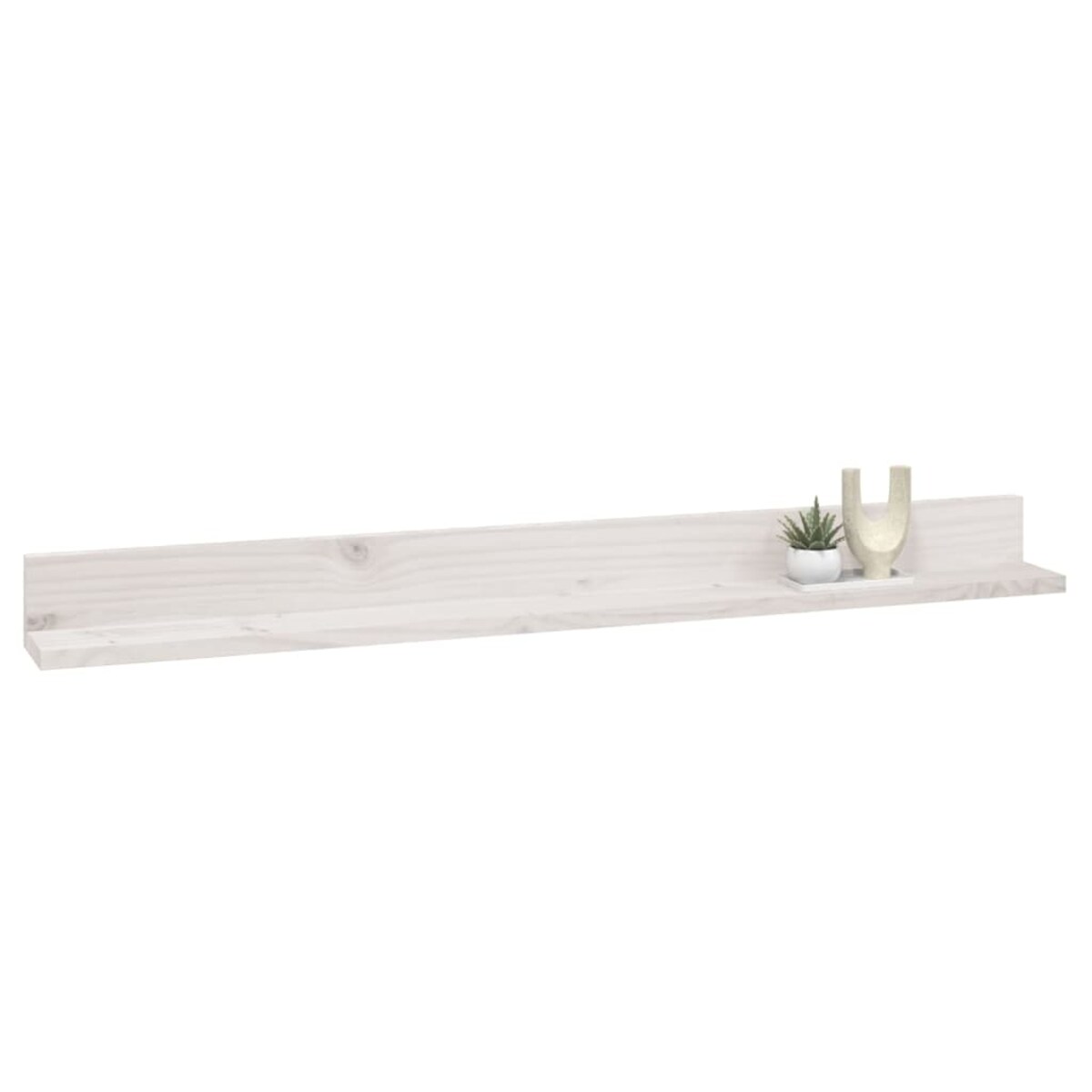 vidaXL Półki ścienne, 2 szt., białe, 110x11x9 cm, drewno sosnowe