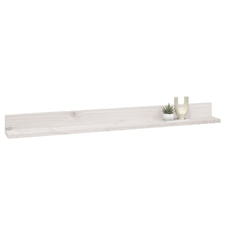 vidaXL Półki ścienne, 2 szt., białe, 110x11x9 cm, drewno sosnowe