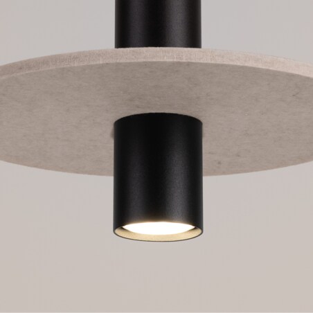 Lampa wisząca PELTA 1 czarna/beżowa