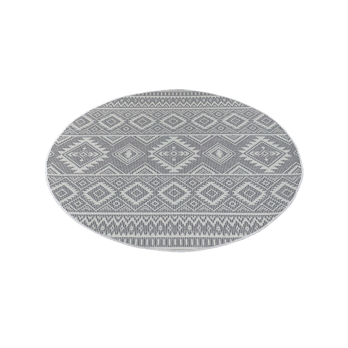 Dywan okrągły na zewnątrz i do wnętrz boho Paloa 35220 Antracyt 160x160