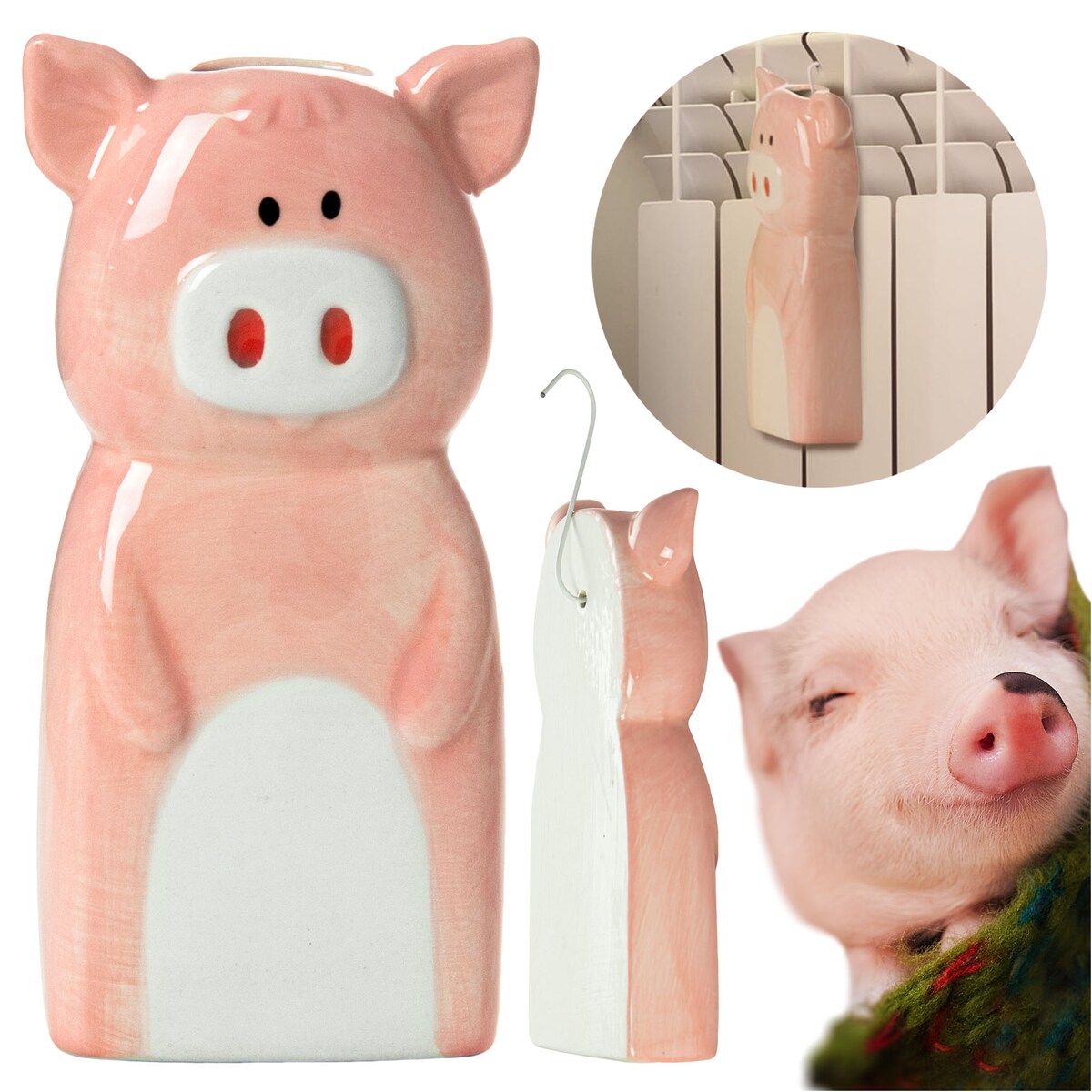 Nawilżacz Powietrza Na Grzejnik Kaloryfer 18 Cm Dla Dziecka Do Pokoju Świnka