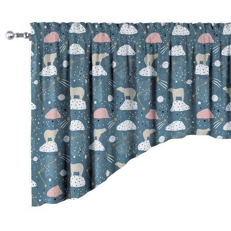 Lambrekin łuk 250x75 niebieski