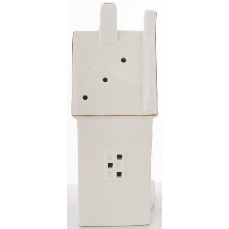 Ceramiczny biały domek LED 20x8,5 cm ADANI - II