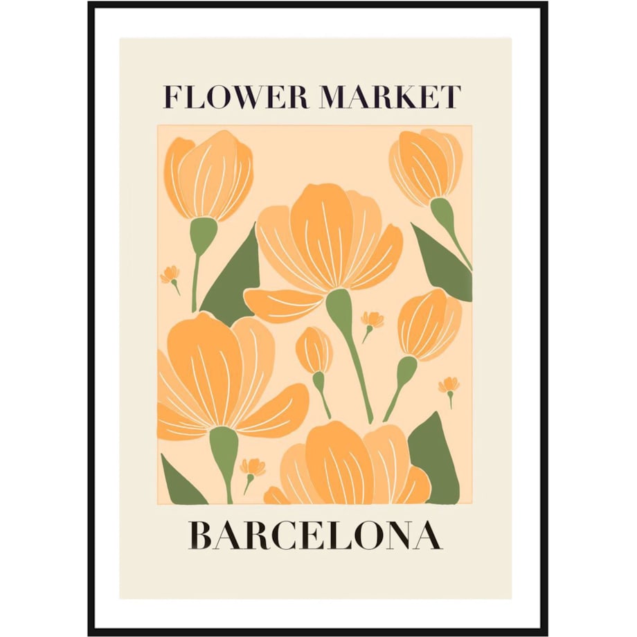 Poster Story, Plakat, Obraz - Flower Market Barcelona, wymiary 70 x 100 cm