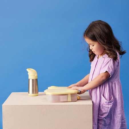 Butelka termiczna dla dzieci ze słomką 350 ml Lemon Twist b.box