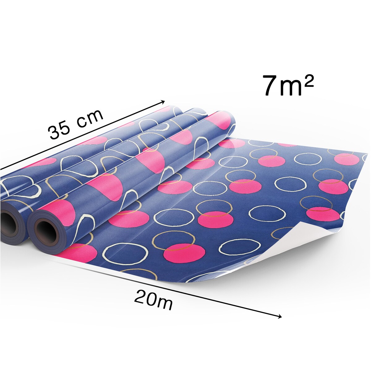 Papier Prezentowy Do Pakowania Prezentów 20 m MEGAROLKA Ozdobny Do Paczek Na Walentynki Urodziny