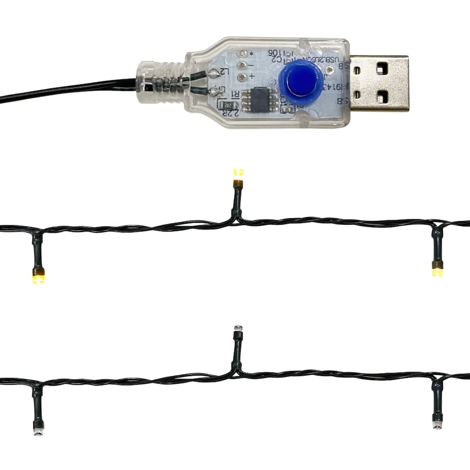 vidaXL Girlanda świąteczna z lampkami LED, 5 m, złota