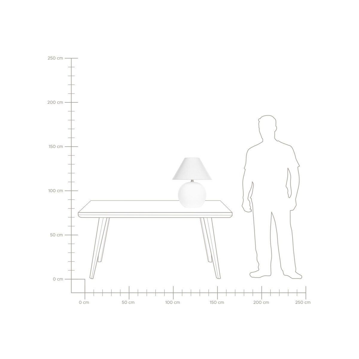 Lampa stołowa ceramiczna biała LIMIA