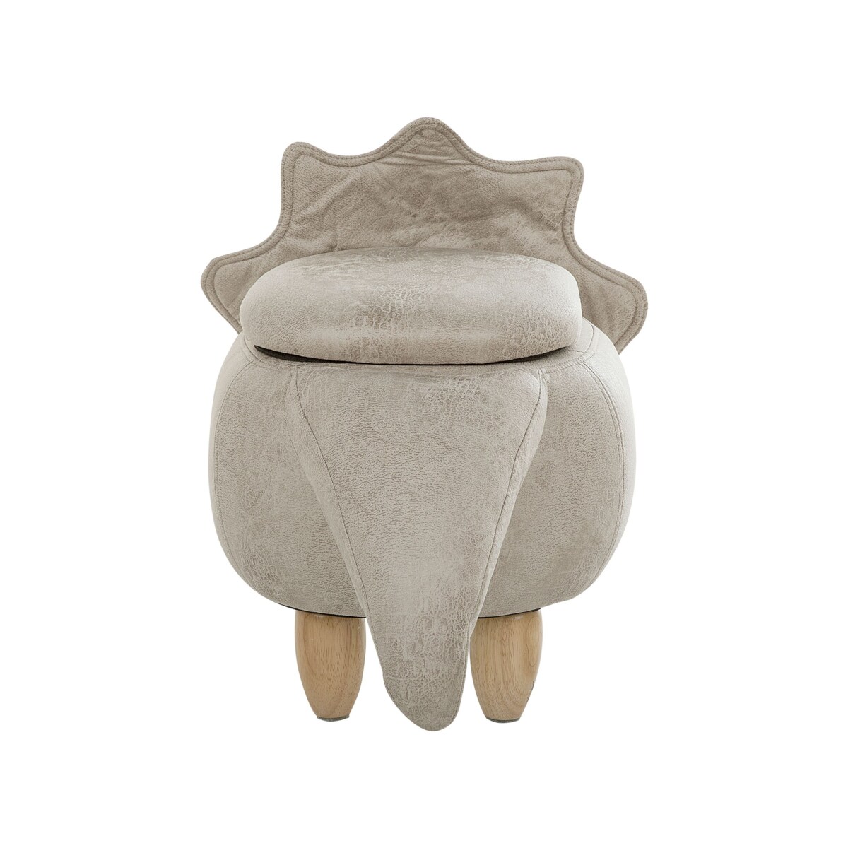 Pufa zwierzak ze schowkiem TRICERATOPS Jasnoszary