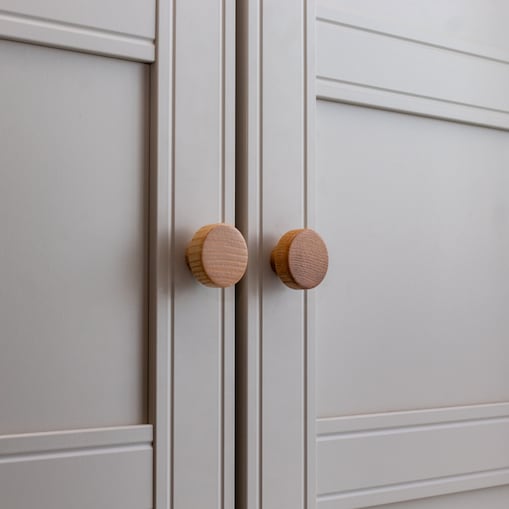 Gałka meblowa drewniana uchwyt do mebli szafek szuflad okrągły dąb